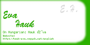 eva hauk business card